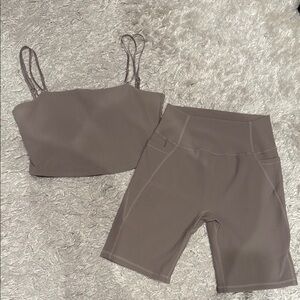 Buff bunny, Brown Two-Piece Activewear Set